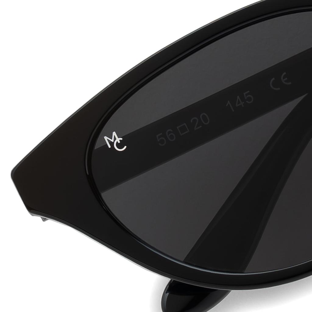 [MODERN CLASSIC] Modern Classic Mira Cat-Eye Slim Sunglasses, UV Protection, Unisex, Modakura (Black), UV400 Polarized Lenses, Sabae Design Brand