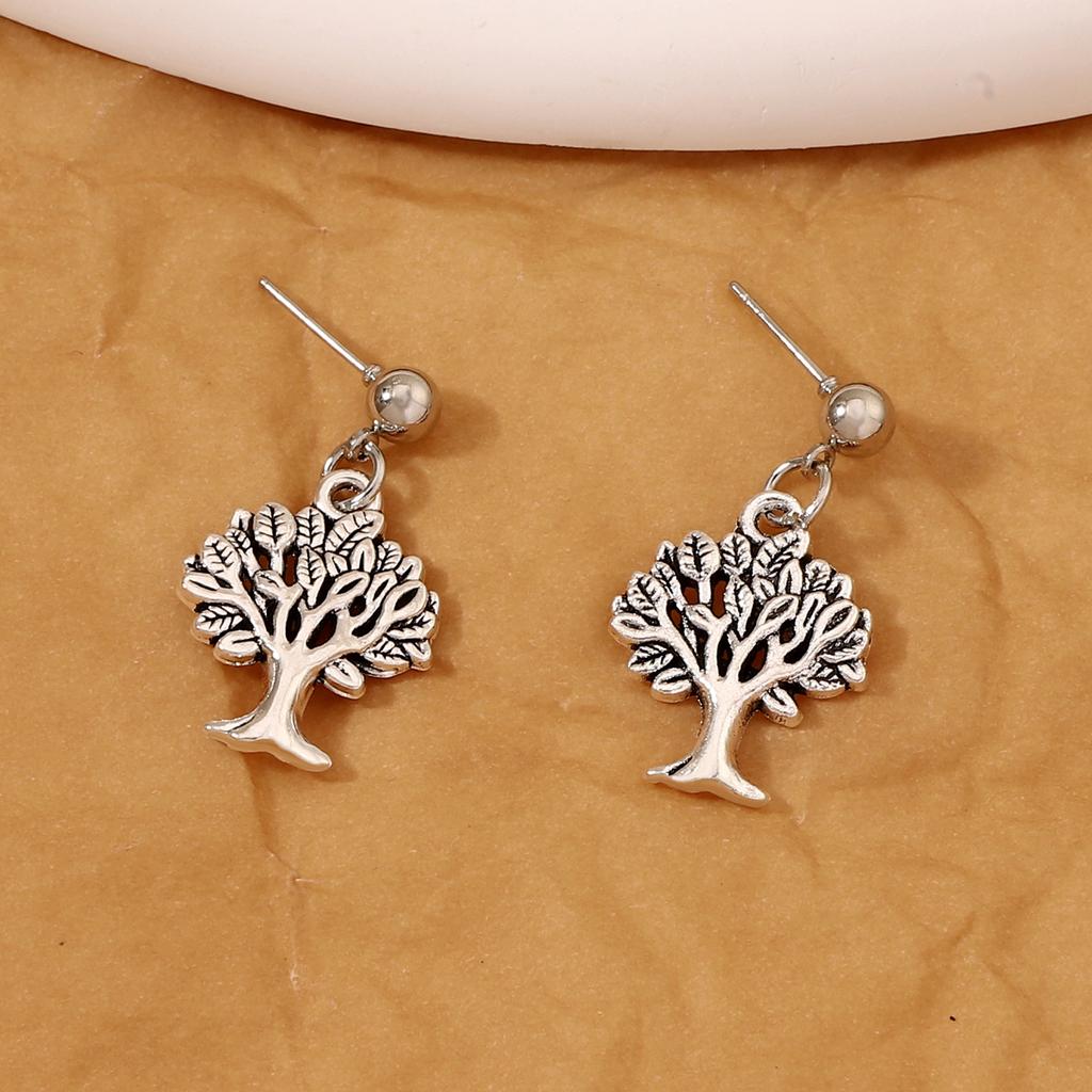 European and American Yiwu accessories jewelry pastoral style tree pendant bracelet earrings set niche light luxury women