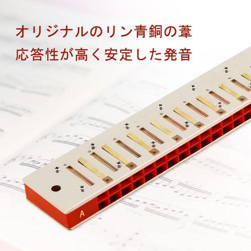 EAST TOP 24-Hole Tremolo Harmonica In A Key, Stainless Steel, with Leather Case, Cleaning Cloth, and Airtight Design for Beginners and Advanced Player