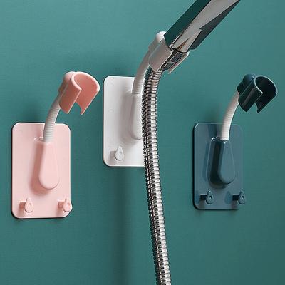360°Shower Head Holder Adjustable Bathroom Showerhead Bracket With 2 Hooks
