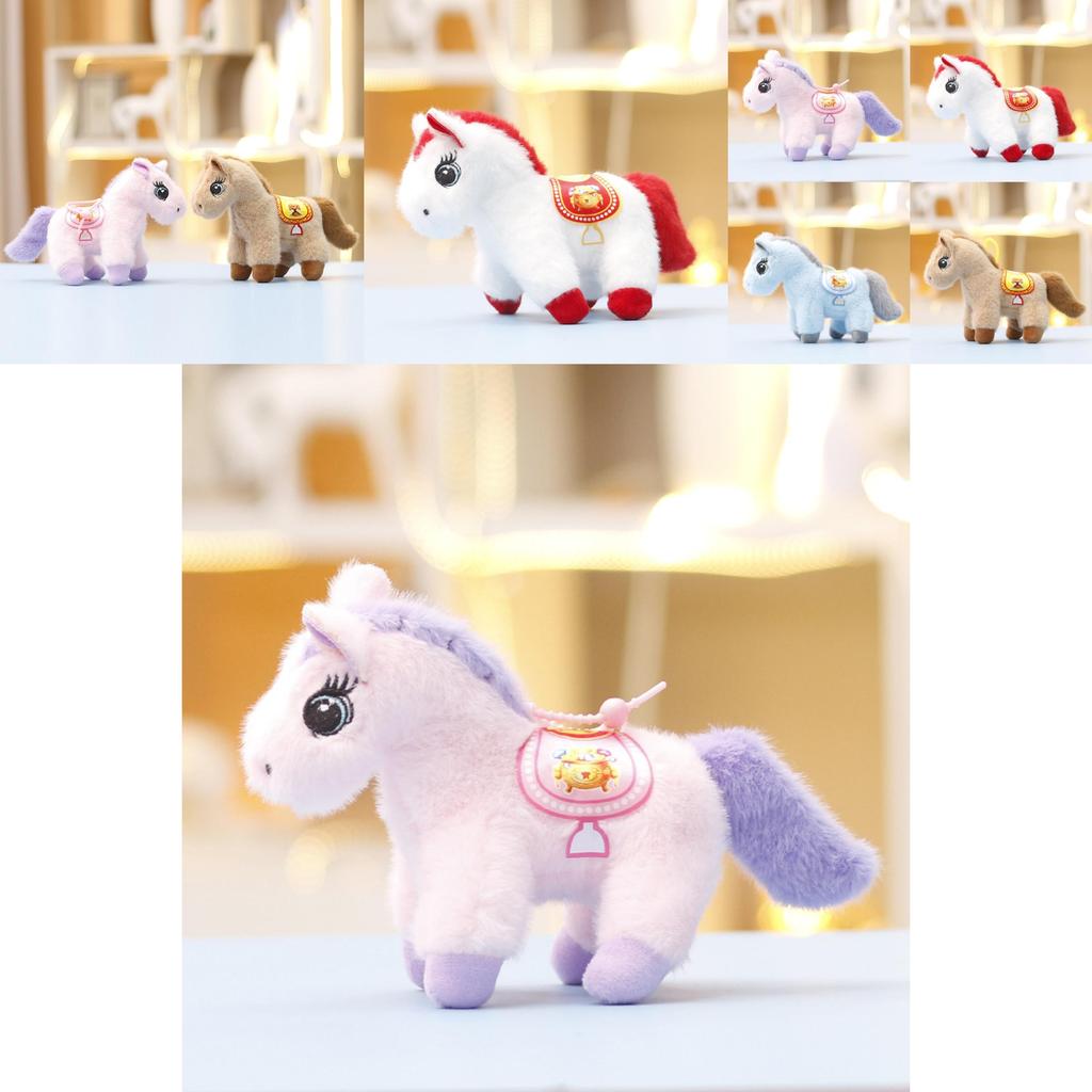 Cute Pony Stuffed Plush Doll Toy Pendant Keychain For Backpack Decoration And Collection