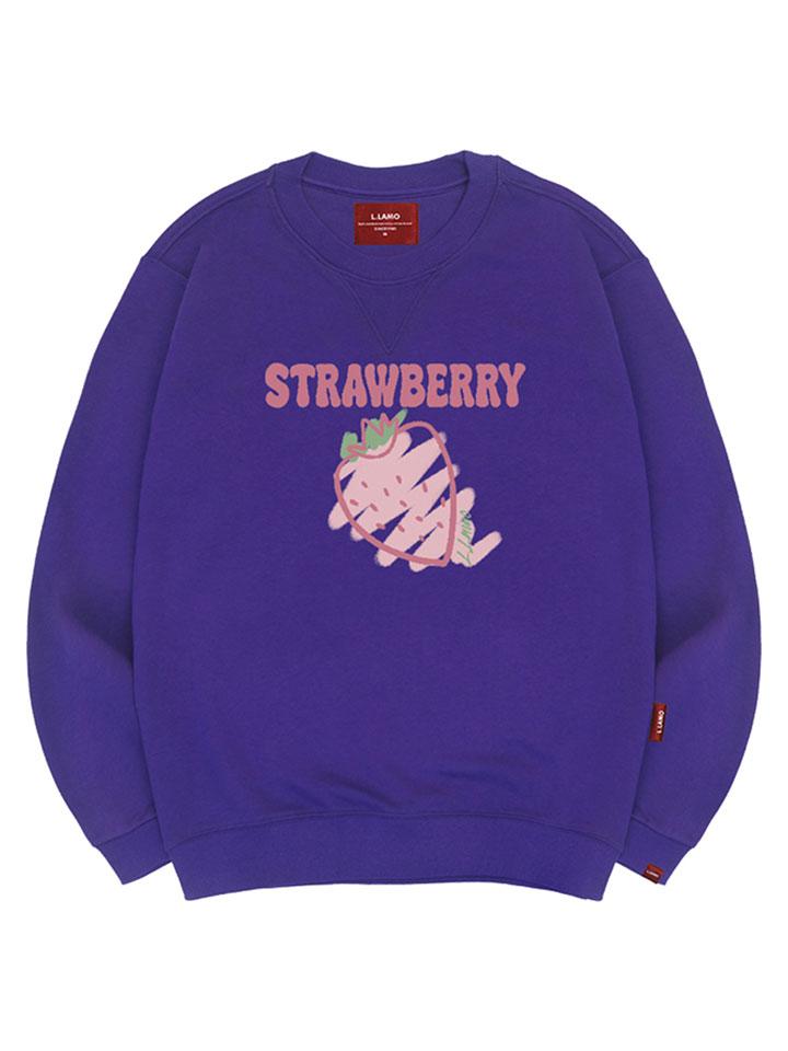 Ellamo Strawberry Sweatshirt Unisex Plus Size S~4Xl (Type A)