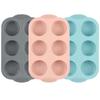 Silicone Cake Mold Pan 6 Cup Baking Tray Non-Stick Muffin Mould Cupcake Baking for Cakes Biscuit DIY Cake Kitchen Accessories