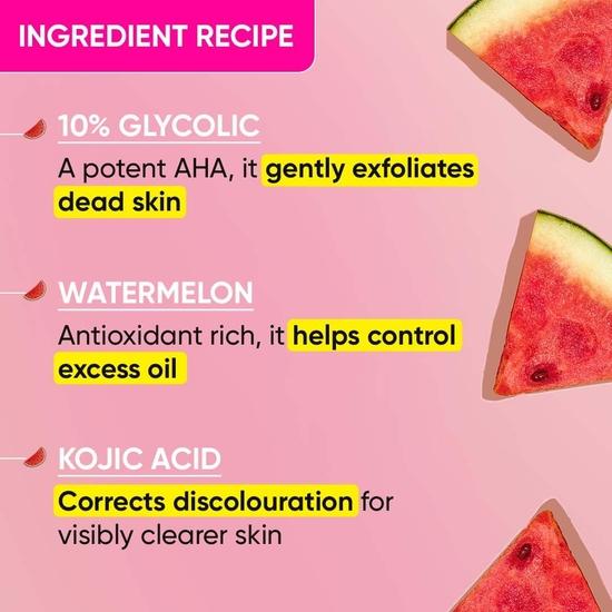 Dot & Key Watermelon 10% Glycolic Serum for Face Glowing, With KojicI | Targets Pigmentation & Dark Spots | Targets Dullness, Uneven Texture | 30ml