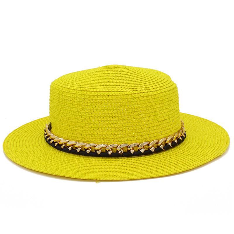 New French summer sun hat women's Panama straw hat fashion outdoor beach hat versatile breathable top hat
