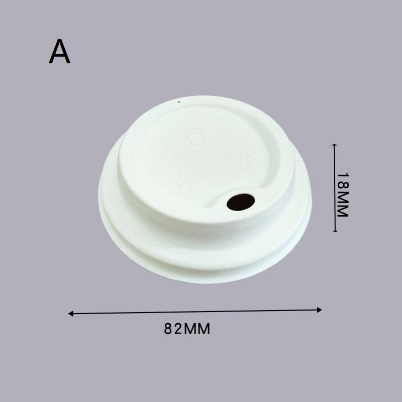 

Eco Friendly Coffee Lid 80mm 90mm Sugarcane Pulp Paper Universal 50pcs Disposable for Takeaway Office Parties
