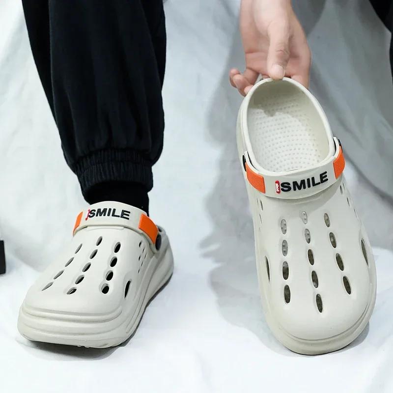 Men's Summer Sandals Men's Slide Slipper Man Luxury 2024 Original Brands Shoes Living Room Slippers Walk Around Home Flip Flop