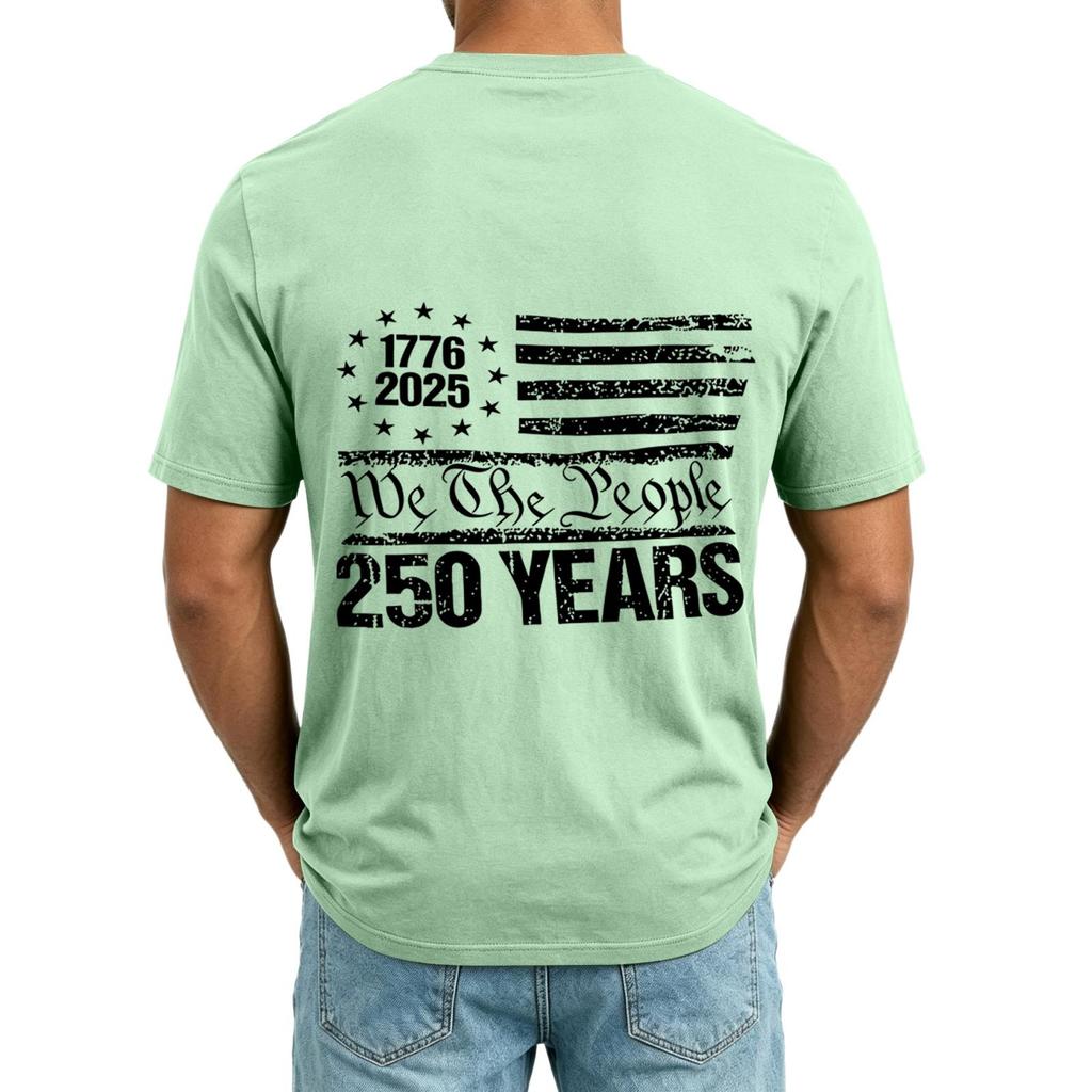 Men's V Neck Short Sleeve Casual Shirt with USA Print Pocket Design Lightweight Summer Top Comfortable Fit