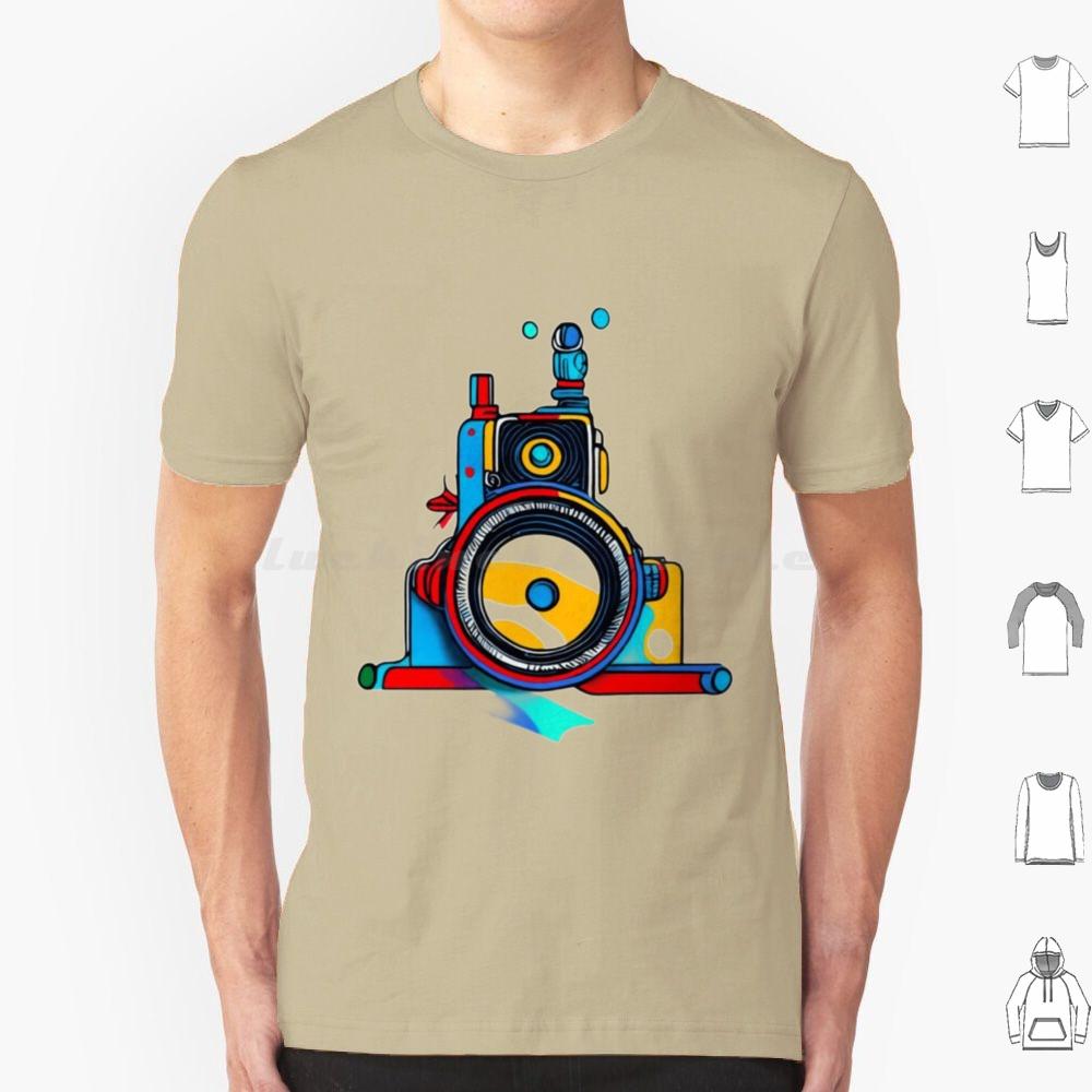 Fotografia T Shirt 6xl Cotton Cool Tee Fotografia Magliette Retro Film Sculpture Cinema Fotografia Vintage Camera Hasselblad