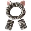 1 Set Absorbent Wristband Hair Styling Elastic Headband Plush Face Wash Cute Makeup Toiletries Multiple Colors