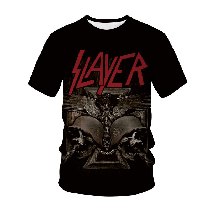 Neue männer Casual T-shirt Schädel Rock Straße Band 3D Druck Hip Hop Klassische Vintage Oansatz Lose Top Kurzarm