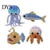 3D Beaded Animal Kit Tiny DIY Kit, Cute Mini Sea Life Beads Embroidery Relaxing Craft Activity Handmade Bead Art Making Set for Adults, Lovers Project