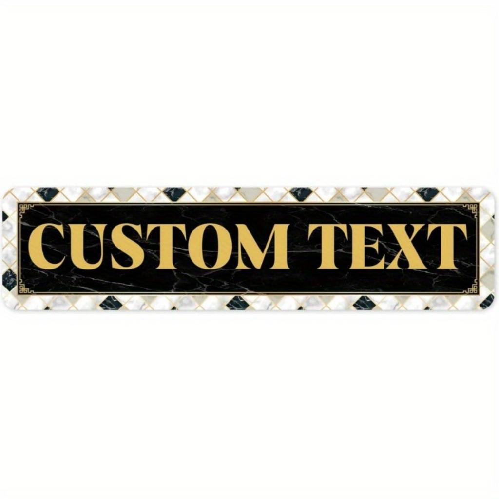 Personalized Street Sign Metal Plaque Custom Text Indoor Outdoor Home Wall Decor