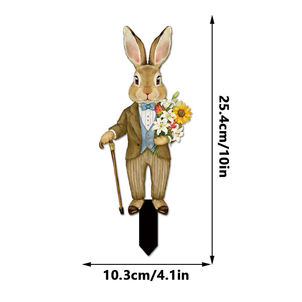 

Easter Bunny Yard Stake - Festive Home & Garden Decoration KT Board Packaging (Double-Sided Printing)