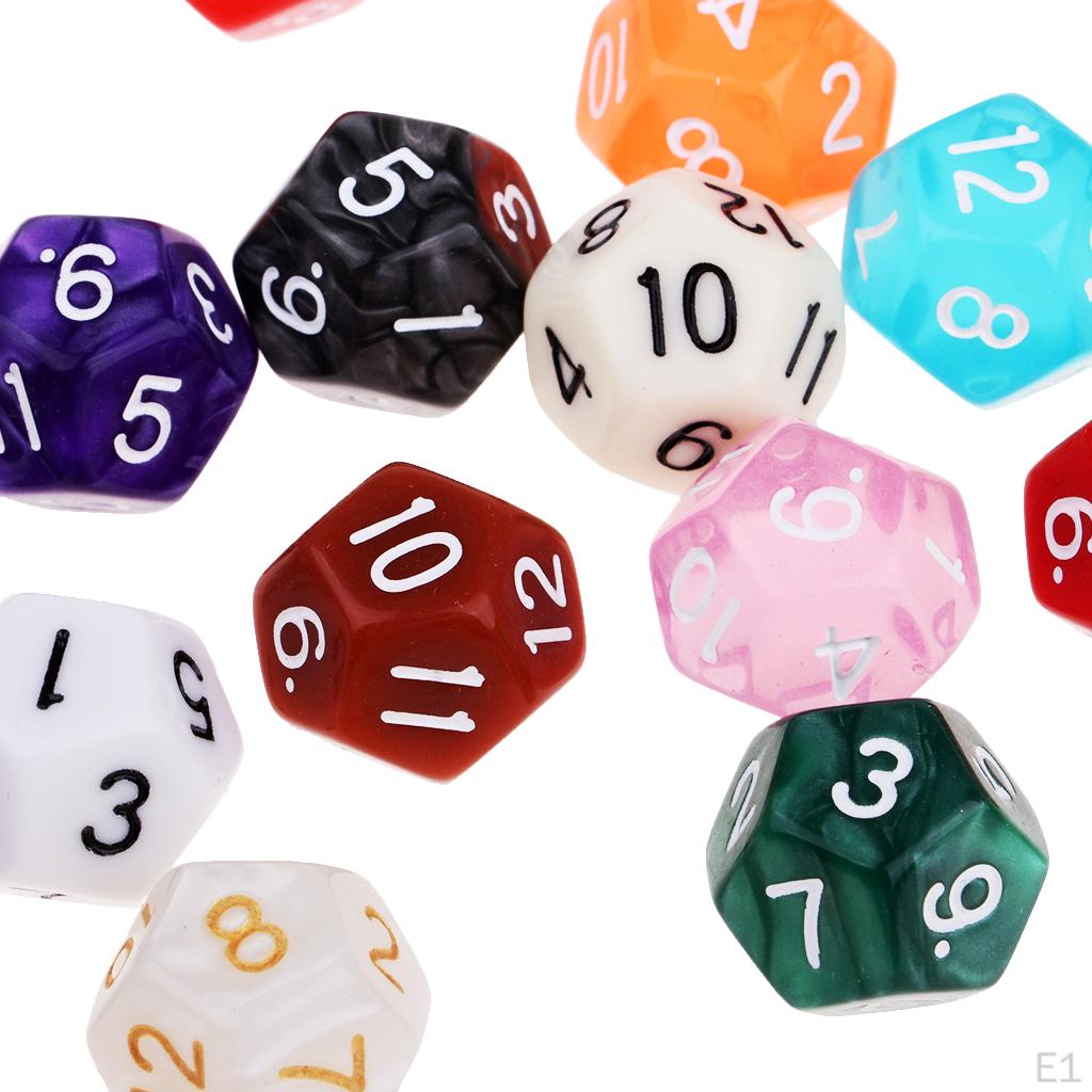 25 Pieces 12 Sided D12 For And DND RPG Table Games