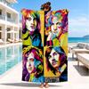 1PC Zeppe Band Microfiber Beach Towel, Soft Lightweight And Quick-Dry, Ideal for Summer Travel, Beach Essential, Swimming Pool Gift