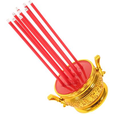 Portable Home Led Electronic Incense Burner Censer Decorative Plastic Votive Buddhism Aromatherapy Smokeless Fireplace Reusable