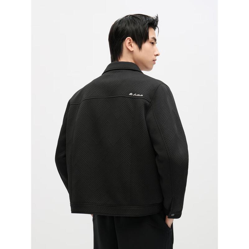 GXG Men's Striped Jacquard Lapel Jacket