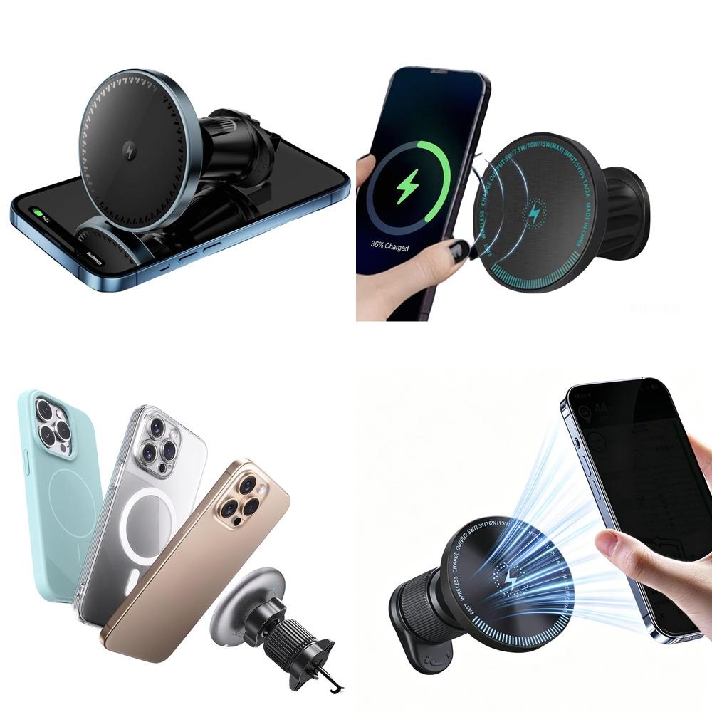 2026 Electronic Accessories Magnetic Wireless Car Charger Air Vent Car Mount Phone Holder Consumer Chargers Adapters