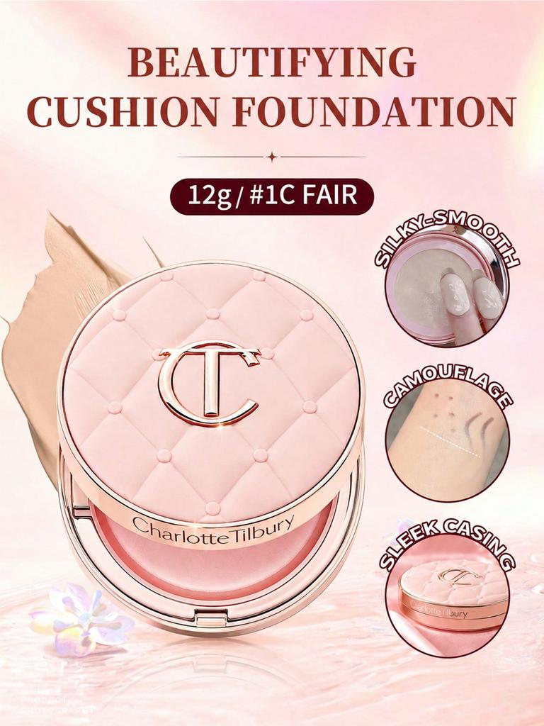 Charlotte Tilbury Pillow Talk Beautifying Cushion Foundation #0.5N Fair | Radiant Finish | 5g / 0.176 Oz.