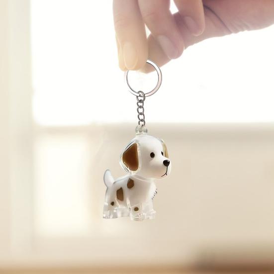 Dog Hair Storage Bottle Pet Memorial Keychain Transparent Hair Locket