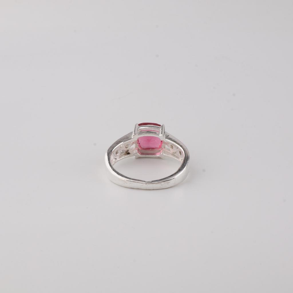 Pink Tourmaline Gemstone 925 Sterling Silver Women Jewelry Designer Ring For Anniversary Gift CZR-15-2