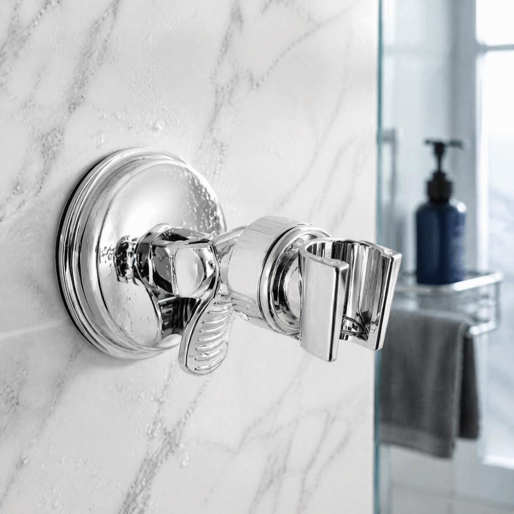 2 Pack Electroplated Shower Head Bracket with Suction Cup Sprayer Holder  Shower Room