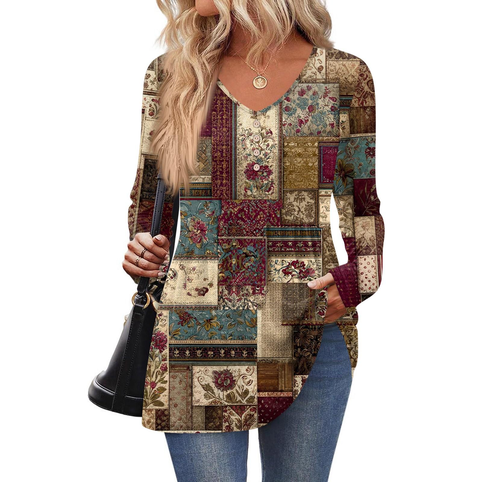 

Женская модная повседневная рубашка с длинным рукавом однотонного цвета, женские топы с V-образным вырезом XL винный