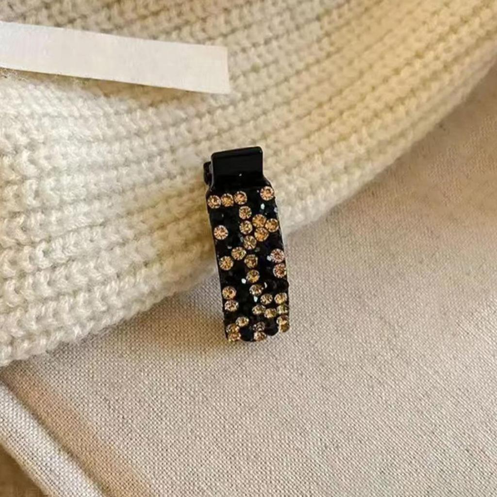 Rhinestone Bangs Duckbill Hair Clips Barrettes Small Bow Hairpin Hair Accessories for Women Hairpin Ponytail Headwear