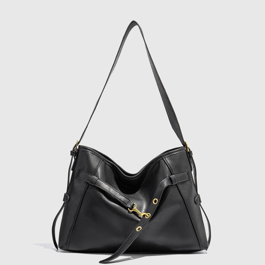 Vintage Large Capacity Tote Bag, High-end Motorcycle Commuting Bag, Crossbody Shoulder Bag for Women