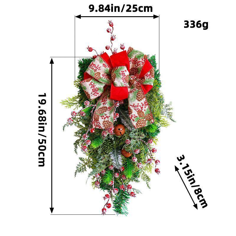 Weihnachtskranz Rattan Türvorhang Anhänger Zuhause LED Leuchtend Treppe Über Kopf Dekorativ Türhänger Weihnachtsdekorationen
