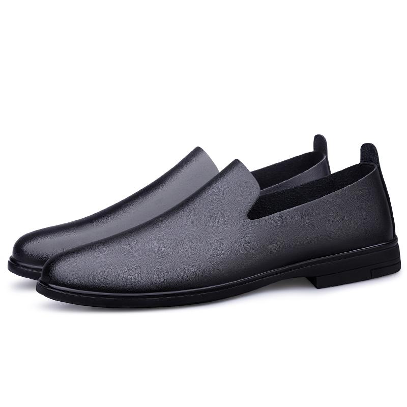 Genuine Leather Men Footwear Slip On Office Man Formal Shoes Wedding Party Men Dress Shoes Breath Driving Lazy Loafers Moccasins