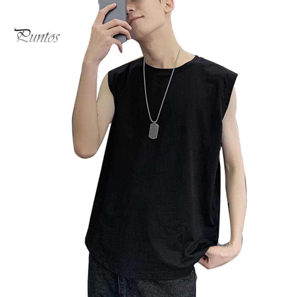 Sleeveless Solid Color Regular Vest grm0210
