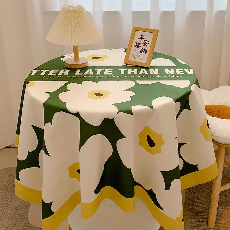 Ins Checkerboard Tablecloth Plaid Desk Mat Versatile Student Essential for Dormitory Round Table Cover Coffee Table Mat Dining Table Cloth Decorative