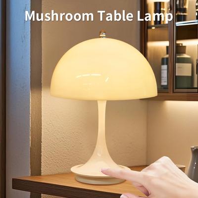Lampă de Masă Mică LED Ciupercă Portabilă Încărcare Tip C Boboc de Floare Lampă de Noapte Tactilă Lampă de Bir pentru Atmosferă pentru Noptieră Bar Cafenea Decor