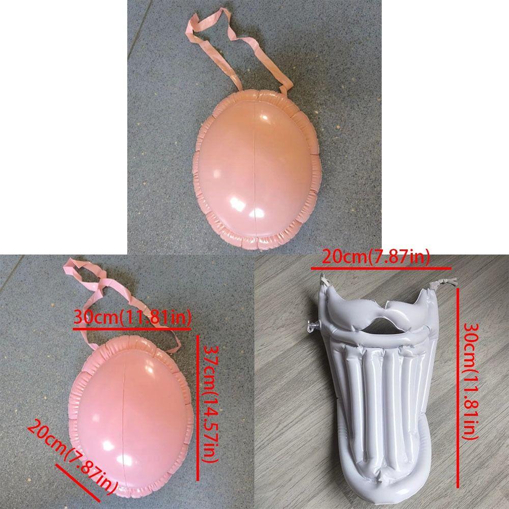 PVC Santa Suit Inflatable Belly Realistic Durable Seam Santa Inflatable Beard Tear Resistant Funny Halloween Cosplay Belly