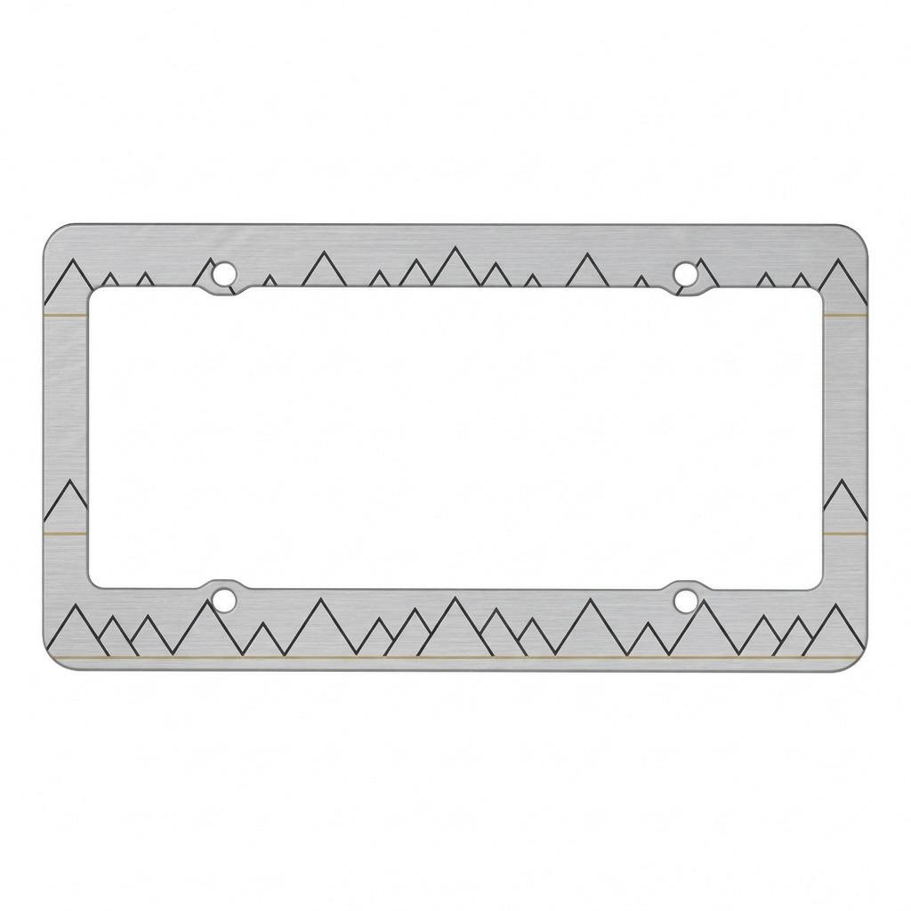 Metal Tag Frame Auto License Bracket Graphite Steering Wheel Icon Aluminum Print Car Custom Print
