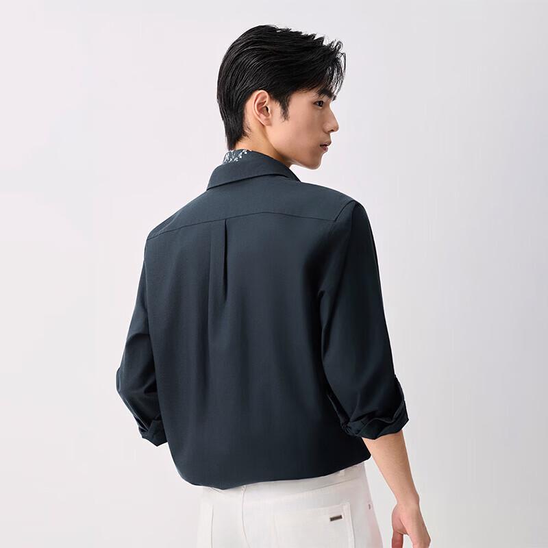 Baoxiniao Herren Freizeit Langarmhemd aus reiner Baumwolle KESCA1101WU