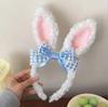 Women's Plush Heart-Eared Rabbit Headband: Cute Hair Clip & Face Wash Accessory