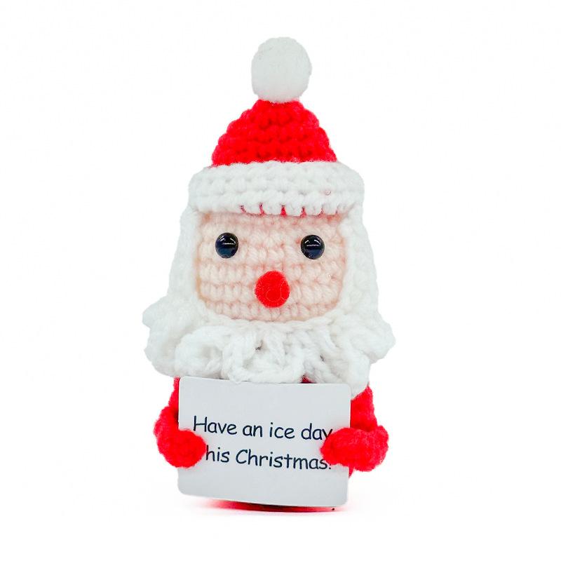 Christmas Tree Car Pendant Color Christmas Tree Woolen Handmade Hook Weaving Gift Creative Pendant Gift Ornament Doll Bag Cloth