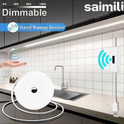 USB 5V Neon LED Streifenlicht Wasserdichtes Flexibles Band mit Handgestensensor & Dimmerschalter für Heimzimmer Weihnachtsdekoration