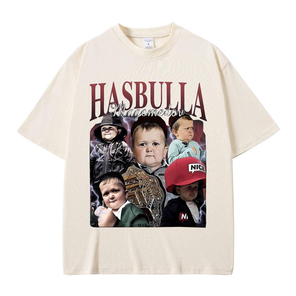 King Hasbulla Magomedov Vintage Graphic Tshirt Men Women Casual Oversized Crewneck T-shirt Summer Men's Funny Fans Gift T Shirts