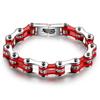 Stainless Steel Bike Chain Bracelet: Custom Colors for Couples & Bikers