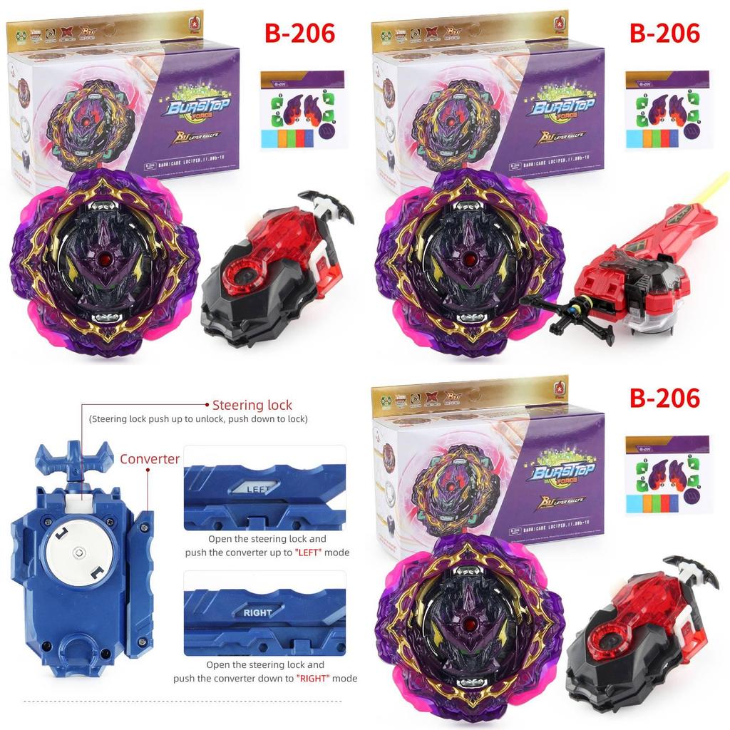B-206 Fortress Luxor Burst Gyro With Launcher Alloy – Double Pull String