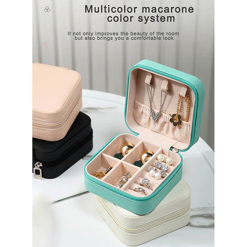 Candy Color Jewelry Organizer Display Storage Box Travel Earrings Necklace Ring Holder Jewelry Case Boxes