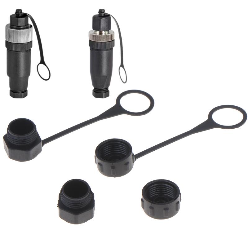 5/10Pcs Internal Thread/External Thread Connector Cover With Rope M12 Dust Cover For Aviation Plug Special Male And Female Cap