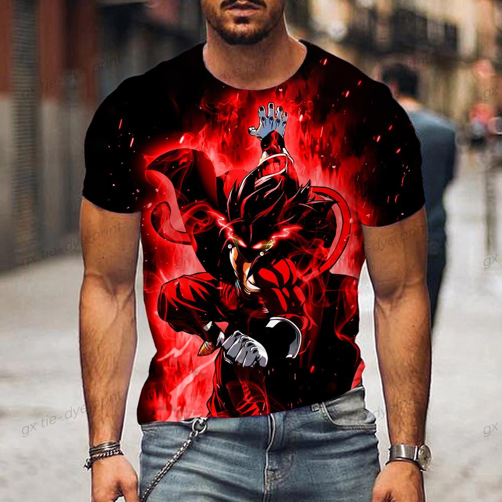 2024 Dragon Ball Z Oversized T-shirt herr T-shirt herr Trend Goku Vegeta-kläder för barn med kort ärm