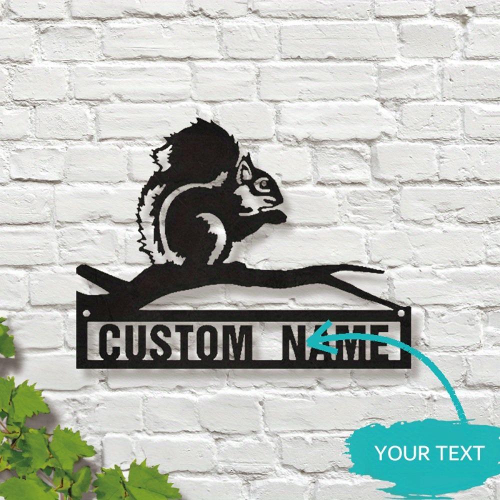 Tailorable Squirrel Metal Wall Art Outdoor Home Decor Durable Sculpture Christmas Wedding Gift
