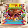 E.T blanket Flannel Blanket Soft Cozy Plush Throw for Sofa Bed Lightweight Home Decoration Outdoor camping