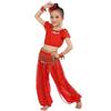 Children's Dance Costume Set Indian Style Belly Dance Outfit for Girls Includes Top Pants and Waist Chain Suitable for Performance and Practice